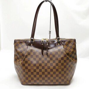 Authentic Louis Vuitton Westminster GM Brown Damier Shoulder Bag mn621-021826